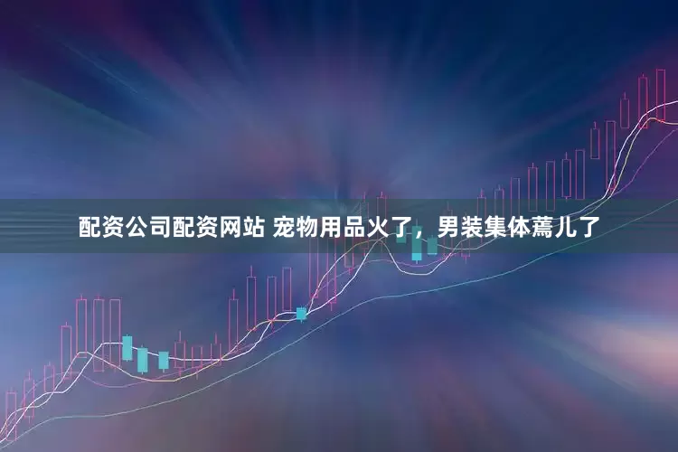 配资公司配资网站 宠物用品火了，男装集体蔫儿了