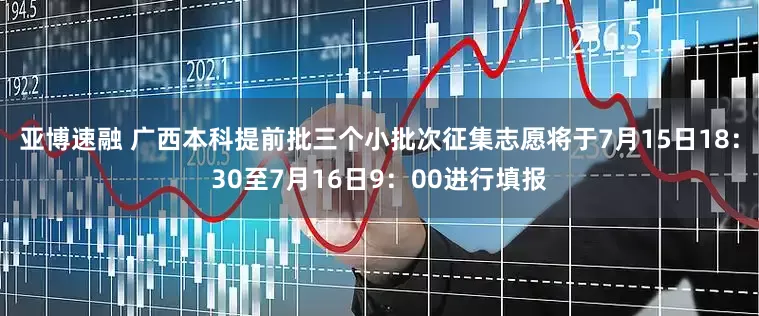 亚博速融 广西本科提前批三个小批次征集志愿将于7月15日18：30至7月16日9：00进行填报